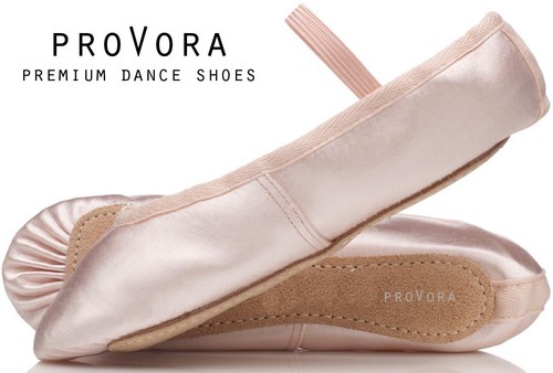 Pink satin ballet shoes - satin,