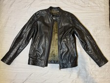 Diesel Sheep Leather Biker Jacket Racer Moto Mens Small