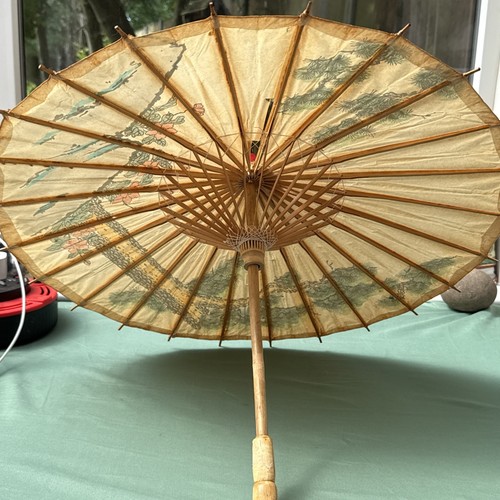 Paper parasol yellow - paper, umbrella