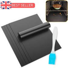 5X Heavy Duty OVEN LINER Bottom Teflon Sheet Mat Non Stick BBQ Grill Mat Cooker