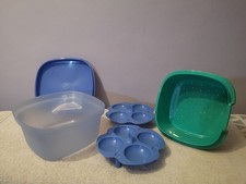 Tupperware Multipurpose Microwave Steamer+Idli Maker, CookSteamStrainReheatCover