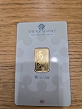 Royal Mint 5g Gold Bar – Britannia Design (999.9 Fine Gold) With Sleeve