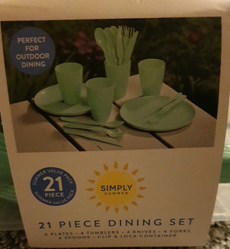 Piece plastic dining set - 21,