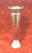 Sia Silver Coloured Hammered Effect Urn Vase
