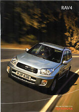 Toyota RAV4 2002-03 UK Market Sales Brochure NV NRG GX VX 1.8 2.0 VVT-i D-4D