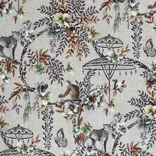 Savannah Safari Jungle Fabric – Cotton Curtain Upholstery Material Beige Animal
