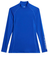 J. LINDEBERG ASA SOLID SOFT COMPRESSION Women’s Golf Top SMALL CLUB BLUE NEW