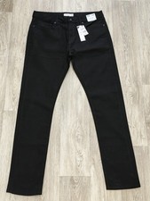 Topman Slim Fit Jeans Jet Black Size W36 L34 36L BRAND NEW