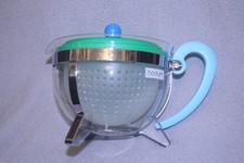 bodum glass teapot with green