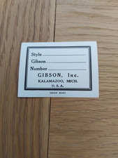 Gibson Kalamazoo White Label decal Blank NOS Genuine Original Not Reproduction