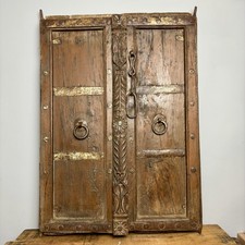 Pair Of Vintage Wooden Window Shutters - Medieval Style - Rustic Wooden Feature