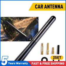 Car Carbon Radio Aerial 4.7" Bee Sting Mast Antenna Ariel Arial Black Stubby 2X