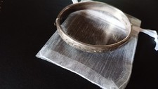 VINTAGE SILVER HINGED PATTERN BANGLE (No Safety Chain) HALLMARKED - CH 1958