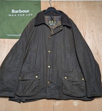 Mens Barbour Ashby Wax Jacket Brown Olive  Green Size XXXL 3XL Tartan Lined 