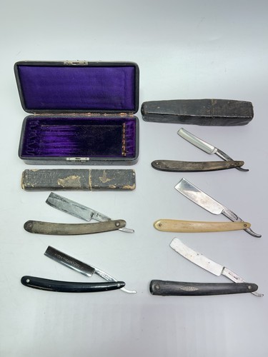 Antique straight razors coffin - antique,