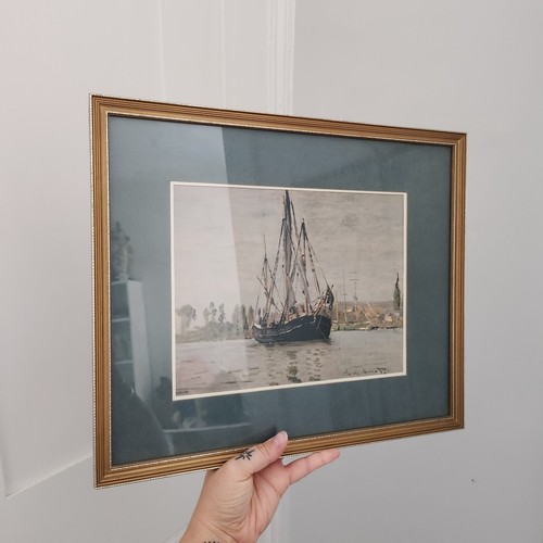 Vintage framed print - framed, claude