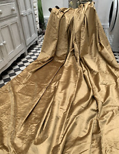 Velvet Curtains, Gold, Pure Silk lined, 55"W x 89" L - very special