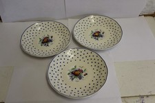 3 X Copeland Spode Blue Polka Dot Side Plates 6.5" Diameter