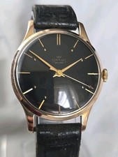 Mens Vintage SMITHS DELUXE A358 Black Dial 17J Mechanical Watch Made In England 