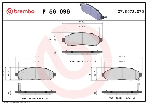 Brake pad set disc - brake,
