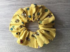 Handmade hair scrunchie/tie/elastic Bumble Bee/Ladybird/Flower Cotton Fabric