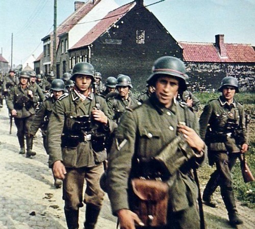 German soldiers marching - german,