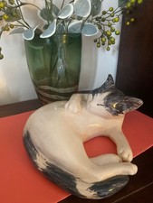 Studio Pottery Recling Cat
