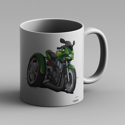 Kartoons koolart mug - kartoons, kawasaki