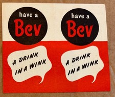 HAVE A BEV Shop Display Card A DRINK IN A WINK 1951 Calendar J LYONS