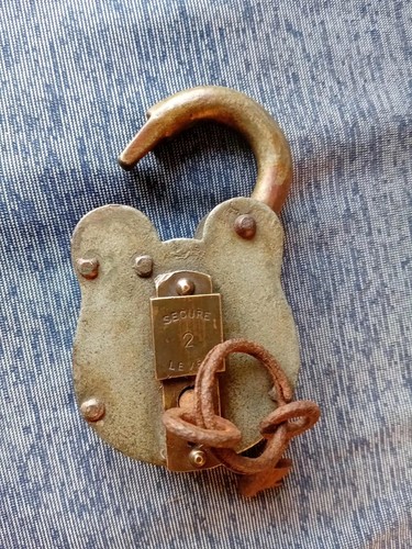 Vintage secure lever padlock - secure,