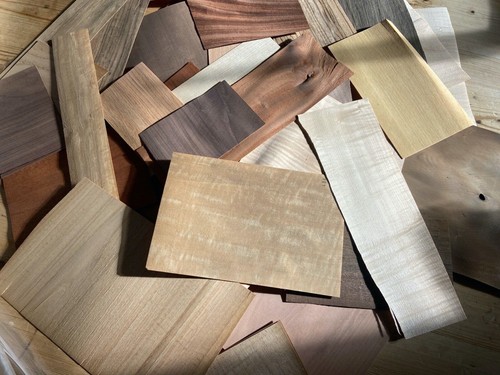 Marquetry wood veneer offcuts - veneer,