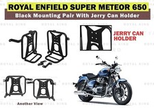 Black "Jerry Can & Pannier Bag Mount" Fit For Royal Enfield Super Meteor 650