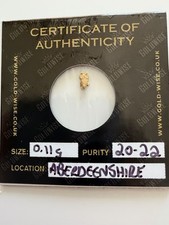 Rare 22k 0.11g Scottish Gold