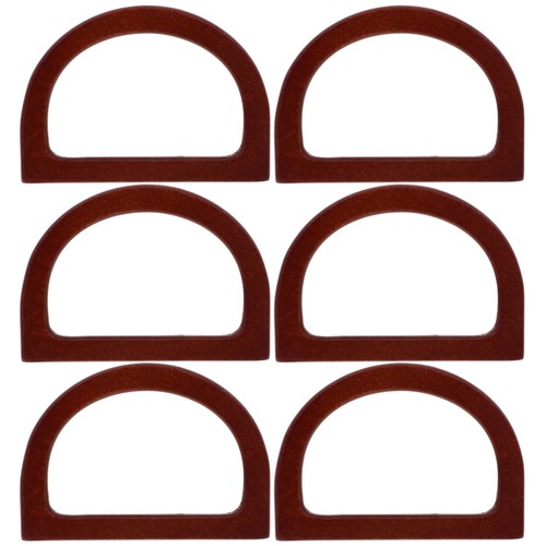 6pcs wooden shape handles - wooden,