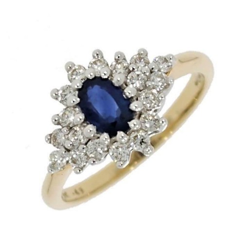 Diamond and sapphire - sapphire, cluster