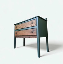 1930's Oak Chest Of Drawers | Wash stand | Bathroom Vanity in Green