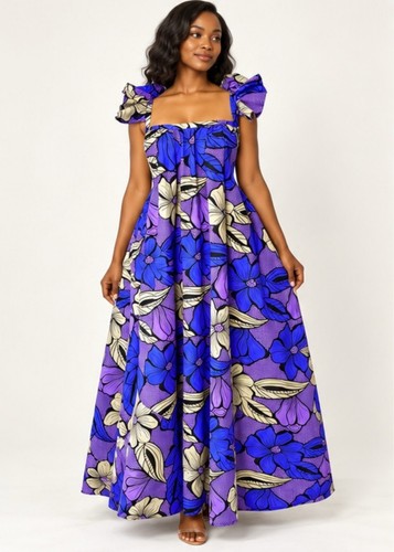 African print long - long, circle