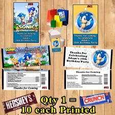Sonic Birthday 10 ea Candy Bar