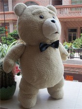 Ted 2 Movie Ted The Bear Black Bow Tie Plush Doll Soft Toy New
