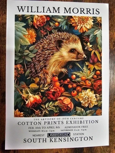 Size william morris print - a4,