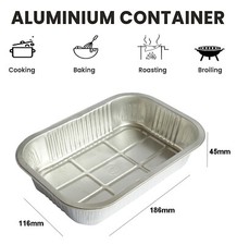 Aluminium Disposable Medium 7 x 4" Baking Roasting Dish Tray Oven Microwave Food