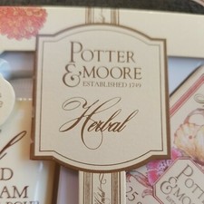 Potter & Moore gift set hand cream & bath soap Herbal New in Box Made in England