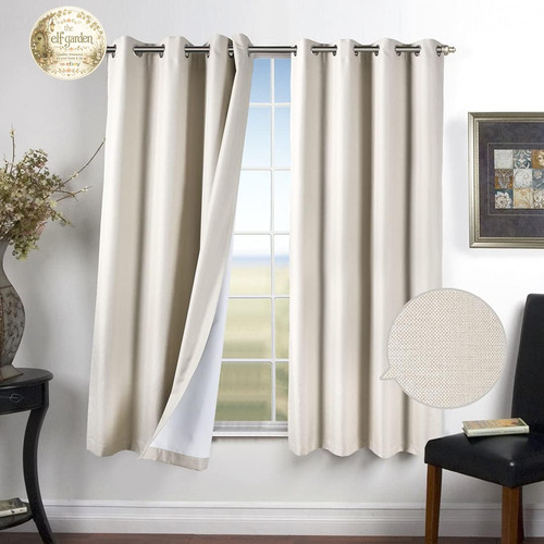 Beige blackout curtains cream - beige,