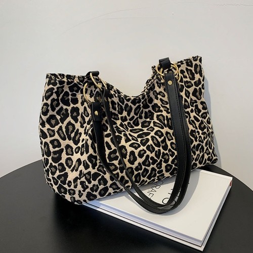 Leopard print tote bags - bags, nylon