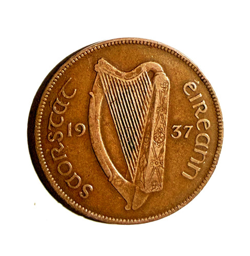 Irish one penny - one,