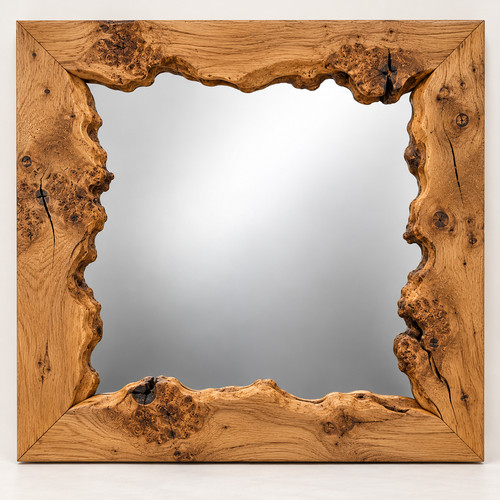 Bespoke rustic oak mirror - bespoke,