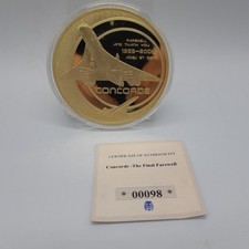 Concorde Final Flight to Filton Gold Plated Coin - 86000 (H15)