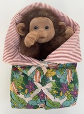 Vintage Cuddles Little Monkey Lost Puppet in Jungle Blanket 12inch Soft Toy.