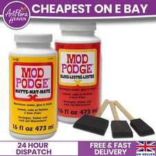 Mod Podge Gloss and Matte Decoupage Glue Sealer Varnish 8, 16 Modge Pod Adhesive