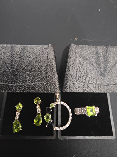 925 silver peridot green - 925,